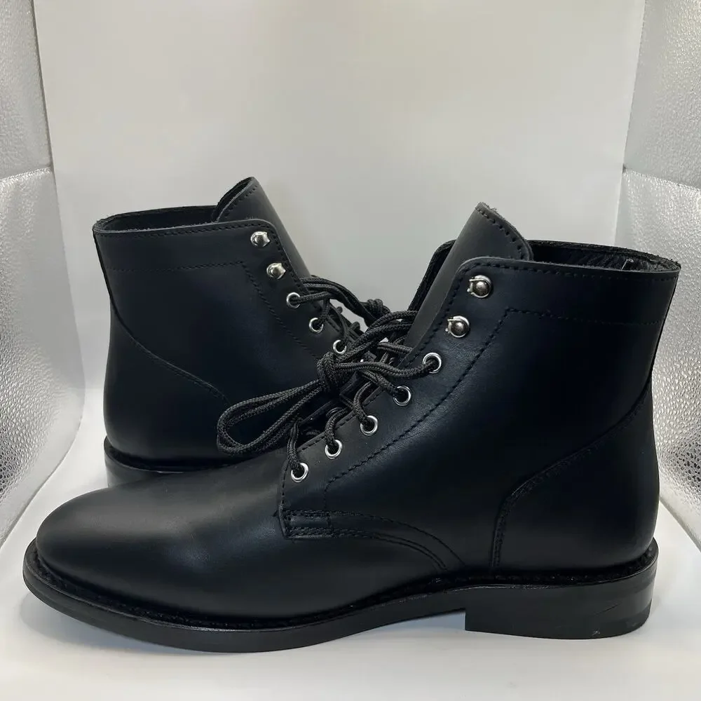 Thursday President Boots Men's 11 Wide Black Matte Rugged Resilient Leather NWOB